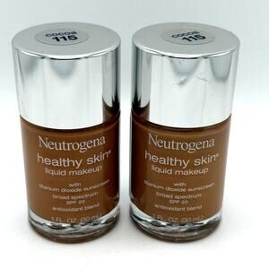 Lot of 2 Neutrogena Healthy Skin Liquid Makeup SPF 20 Cocoa 115